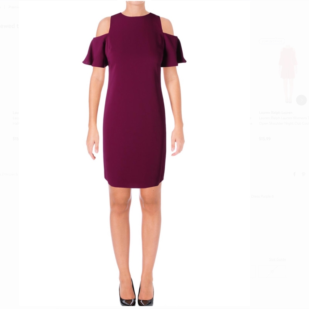 LAUREN RALPH LAUREN Womens Deago Crepe Cold Should